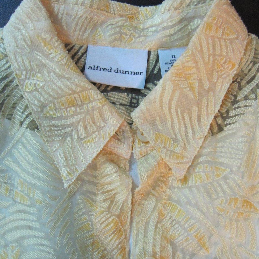 Alfred Dunner Blouse & Cami, 3/4 Sleeve, Sz 12 - Picture 3 of 6